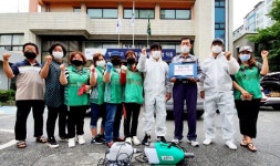대한노인회 충북 충주시지회 호암직동분회, 경로당 재개방 대비 자체 방역