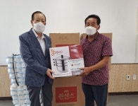 대한노인회 충북 옥천군지회, 사랑의 저금통 환원금으로 경로당 물품지원