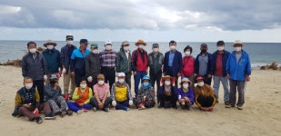 대한노인회 강원 양양군지회, 정암1리 해수욕장 쓰레기 정화 활동