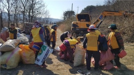 대한노인회 충남 홍성군지회, 천태산자원봉사단 새봄맞이