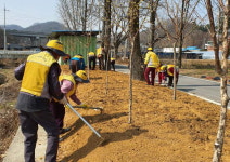 대한노인회 세종시지회, 경로당 주변 길에 꽃심는 수산리마을꽃봉사단