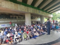 대한노인회 경기 안양시 만안구지회, 경로당 회장 및 사무장 안양천변 환경정화 활동