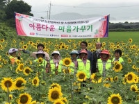 대한노인회 전남 완도군지회, 완도서부해안도로에 해바라기 꽃길 조성