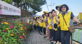 대한노인회 경기 양주시지회, 천일홍봉사단 아름다운 꽃길가꾸기 활동