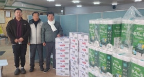 대한노인회 전북 남원시지회, 남원시애향운동본부서 경로당 생활용품 후원받아