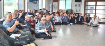 대한노인회 강원 동해시지회, 제16대 회장단 봉오경로당 총회에 방문해 인사