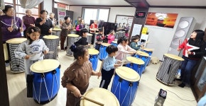 대한노인회 충북 단양군지회, 1·3세대 공감사업 춤추는 난타 실시