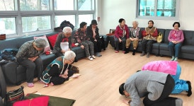 대한노인회 경기 안산시 상록구지회 김중근 지회장, 각골·구룡경로당 방문해 세배