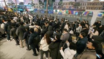 서울 명동서 광역버스 퇴근길 극심 정체