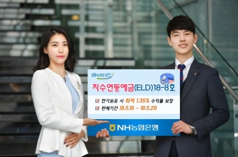 NH농협은행, 연 1.35% 보장 '지수연동예금(ELD)18-8호' 선봬