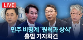비명계 김종민 윤영찬 이원욱 조응천,  '원칙과상식' 전격 출범