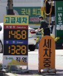 전국 주유소 휘발유 가격 1500원대 밑으로 하락