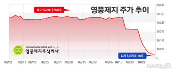 [주간e종목] '주가조작' 영풍제지 연속 하한가 행진 '7'로 마감