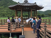 고성의 명물 상리면 연꽃공원 정자 2동 현판식 열려