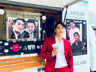 신동엽, 송승헌 드라마 <플레이어> 현장에 밥&커피차 선물