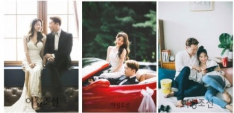 서유리최병길PD, 설렘 가득한 웨딩화보 공개…예비부부의 달콤함 '눈길'
