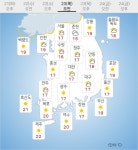 오늘날씨, 전국 곳곳 돌풍·천둥번개 동반 폭우 중부 최대 60㎜, 우박까지…추분 내일날씨