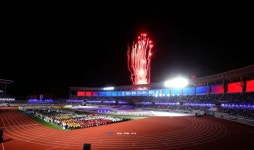제105회 전국체육대회 불꽃 점화, 개회식 11일 경남 김해에서 성황리에 개최