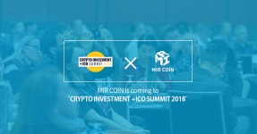 미르코인(MIR COIN), CRYPTO INVESTMENT+ICO SUMMIT 2018 참가