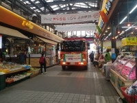 수원남부소방서, 화서시장 일대 소방통로 확보훈련