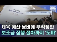 체육 예산 낭비에 부적정한 보조금 집행 절차까지 도마