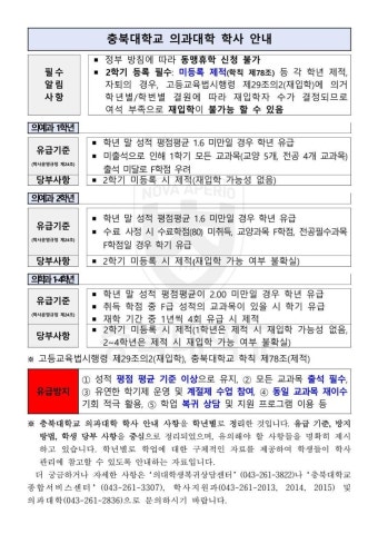 [단독] 1년 드러눕겠다는 의대생에…충북의대 