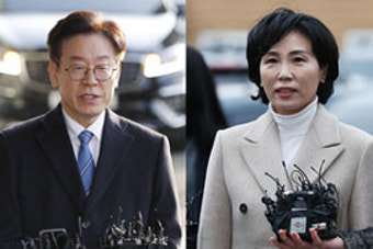 이재명·김혜경 부부 | 김혜경씨 ‘혜경궁김씨’ 의혹 벗었지만 이재명 지사는 선거법 위반 등으로 기소… 정치생명 최대 위기
