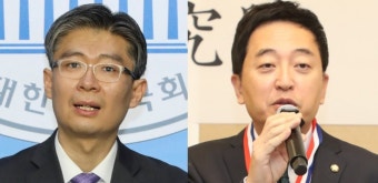 같은날 서울시장 보궐선거 출마선언하는 조정훈-금태섭  | 