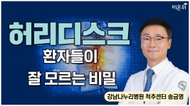 허리디스크 치료 - 환자들이 잘 모르는 비밀들 / 강남나누리병원 정형외과 송금영