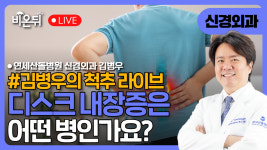 [김병우의 척추 라이브] 디스크 내장증은 어떤 병인가요? / 연세산돌병원 신경외과 김병우