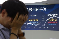 코스피, 2400선 무너져 2370대 마감...환율, 13년 5개월만에 1380원 돌파