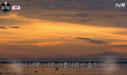윤식당 윤여정 노을 지는게 싫어···너무 아름다워서 슬퍼