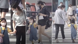 횡단보도서 손잡고 같이 길 건너달라는 소녀의 부탁에 시민들이 보인 반응 (영상)