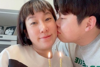 임신 7개월 된 김영희, 빨간색 비키니 입고 터질 듯한 'D라인' 공개