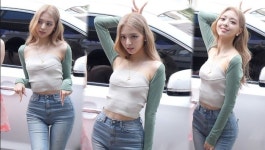 팬이 정면에서 막 찍은 직캠에서도 대문자 S라인 과시한 있지 유나 (영상)