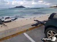 주행 기어 놓고 화장실 뛰어가...렌터카 제주 해변서 추락