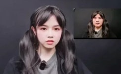 실시간 방송에서 아저씨→미소녀로 변신한 남성...영상 아무리 봐도 티 안 나
