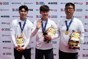 '세계 최강' 남자 양궁, 예천 월드컵 단체전 금메달...여자는 중국에 패배해 은메달