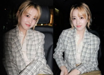 금발로 변신한 박보영... 파리 패션위크서 러블리함과 세련미 폭발