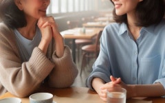 회전초밥집에서 공짜로 주는 물·생강·락교만 먹고 1시간 동안 수다 떤 아줌마들