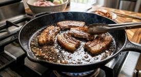 삼겹살 구운 뒤 이 가루 한 줌만 뿌려보세요... 설거지 지옥에서 바로 해방됩니다