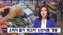 소비자 물가 '최고치' 신선식품 '껑충'