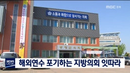 해외연수 포기하는 지방의회 잇따라