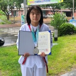 순천남산중 태권도부 김예은 선수, 전국종별태권도선수권대회서 은메달