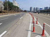 오산시, 세교6단지 진입램프 차선∙안전시설물 재정비