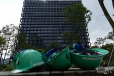 [포토] HD현대 조선 원·하청 노동자, 정기선 부회장 교섭 나서라