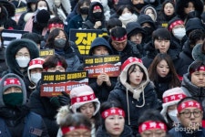 [포토] 기업은행지부 총파업, 거리로 나선 은행원들