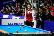 [구리 포켓볼당구] 통한의 브레이크 파울 박은지, 준결승서 세계 챔피언 아미트에 8-9 석패