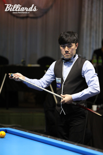 [BM포토] 'KBF 슈퍼컵 3쿠션' 16강전 승부치기 1-0 승리 거둔 김준태