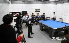 [BM포토] 내가 그때 그 샷을 어떻게 했더라...결정적인 샷 재현하는 허정한 [전지적당구시점]